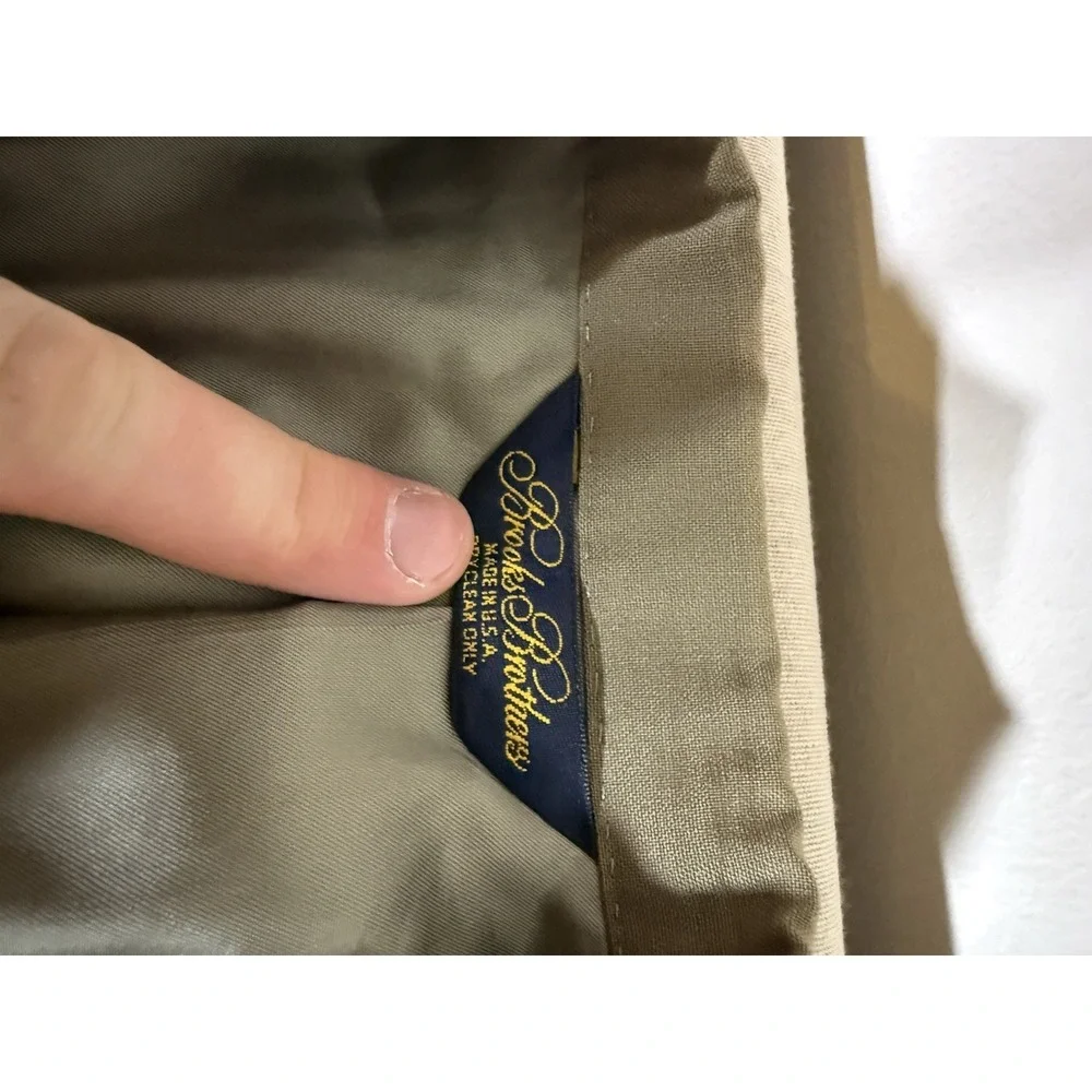 Brooks Brothers Blazer Adult Size 41L Tan 100 Wool 2 Button Made In USA Mens